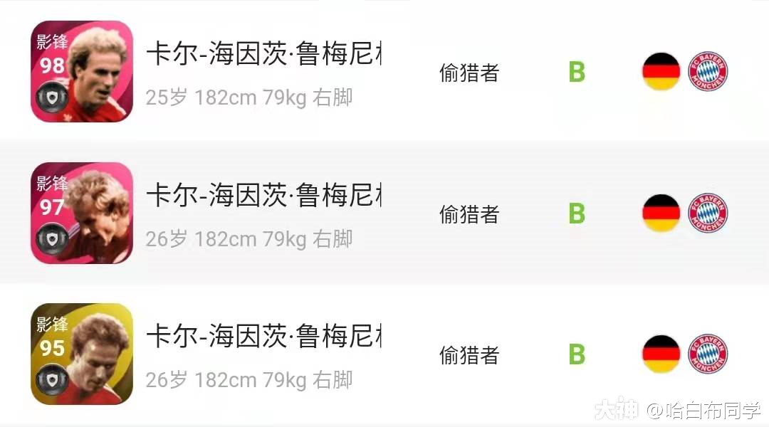 大神·数据库】标志性时刻 卡尔·海因茨·鲁梅尼格_实况足球 | 大神